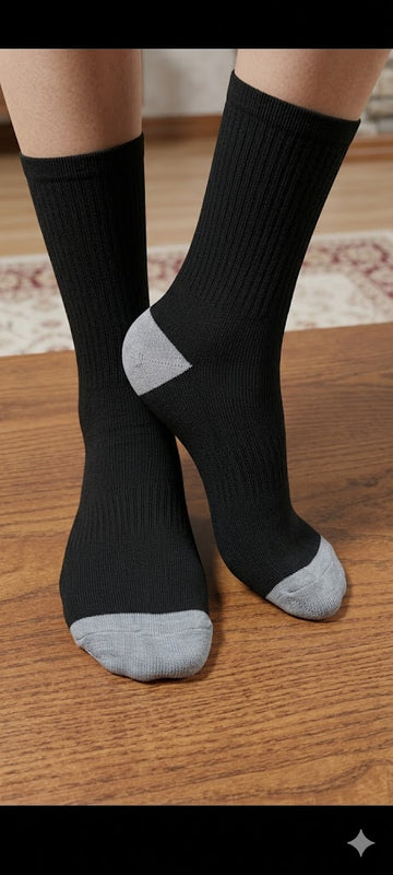 Tall black heavy socks