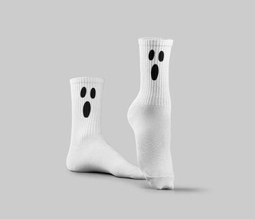 Ghost White Mid Calf Socks havana