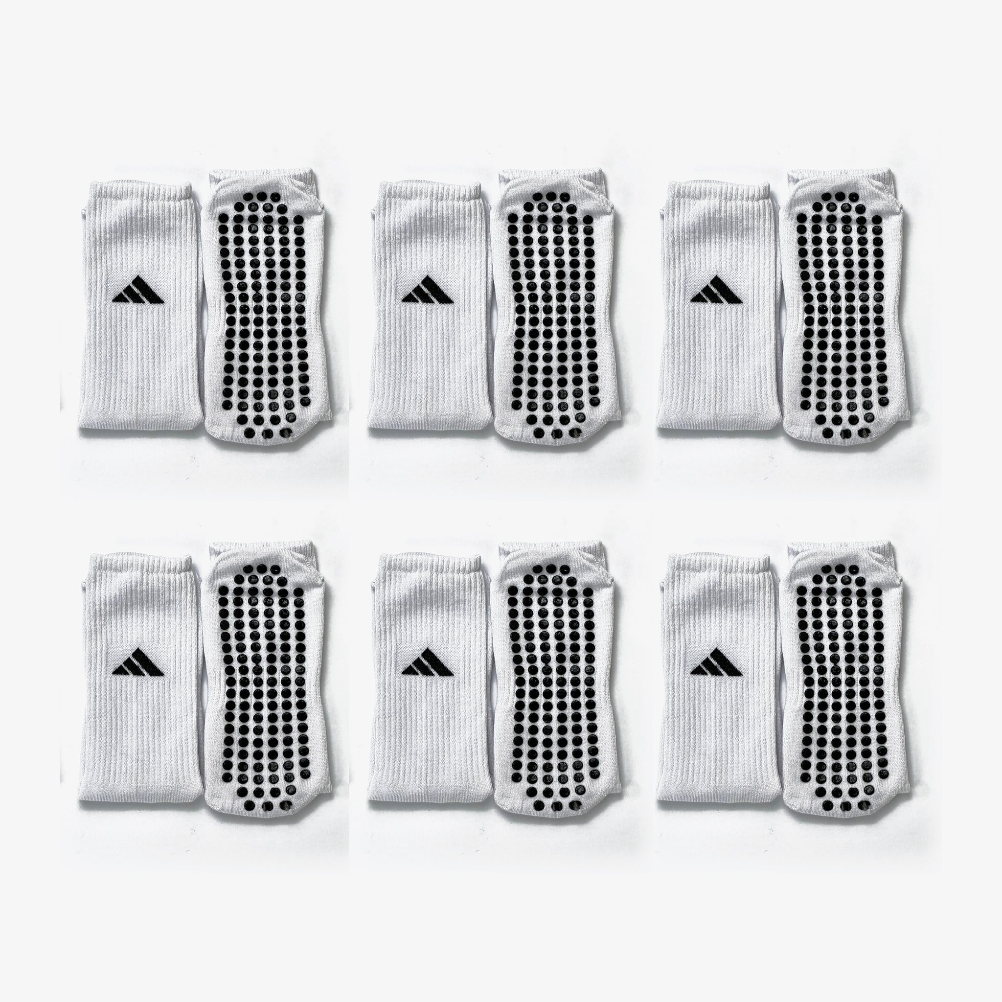 Adidas White Grip Socks Set Of 6
