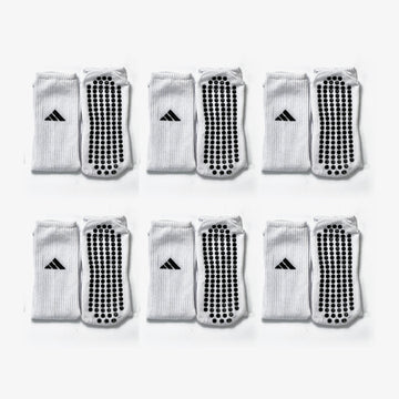 Adidas White Grip Socks Set Of 6