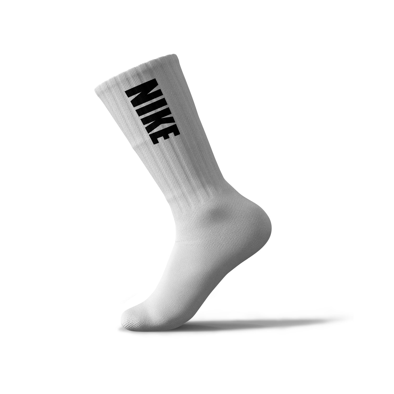 Nike White word black Socks