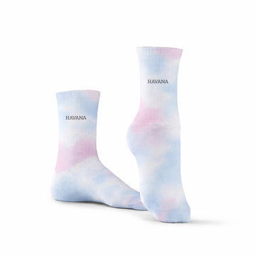 Tie Dye Baby Blue Socks