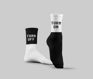 Turn Off & Turn On Mid Calf Socks havana