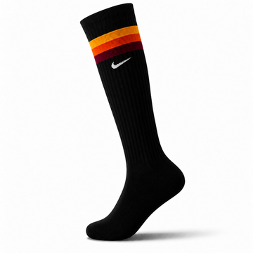 Nike Black With Colored Stripes Socks