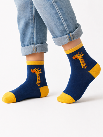 Blue Giraffe socks