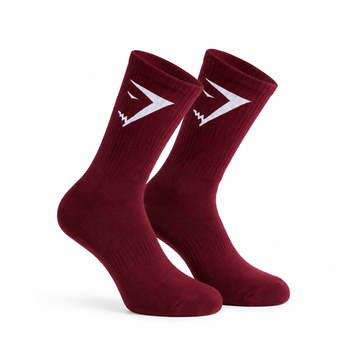 GYM SHAR Dark Red Socks