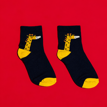 Blue Giraffe socks| 3–5 Years