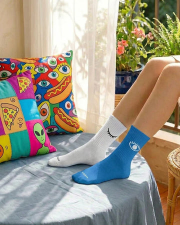 Eyes Blue & White Socks HAVANA