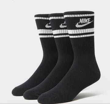 Nike black with white strips set of 3