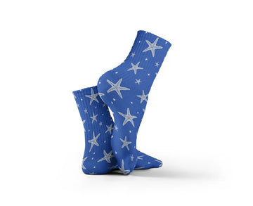 White Starfish Design Socks havana
