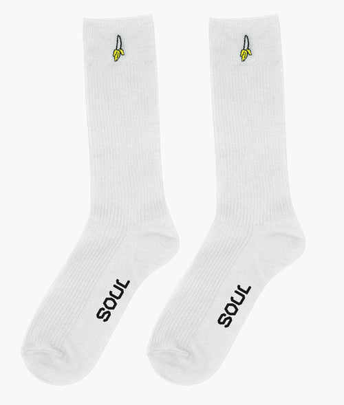 Banana White Socks