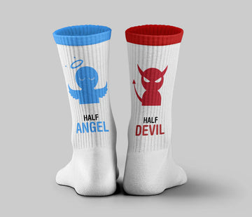 Angle & Devil Mid Calf Socks havana
