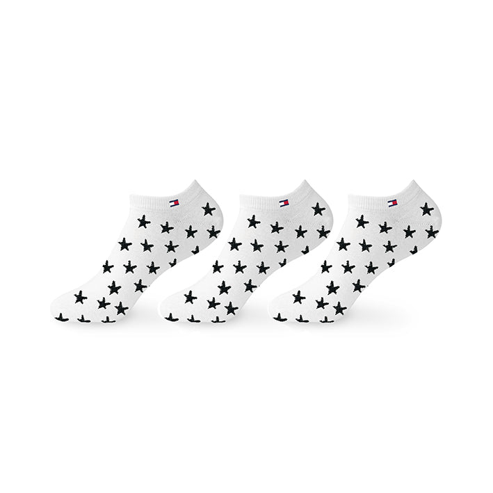 Star Low cut White Socks