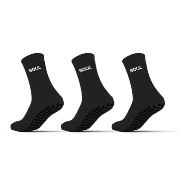 Soul Black Silicon Socks Set Of 3