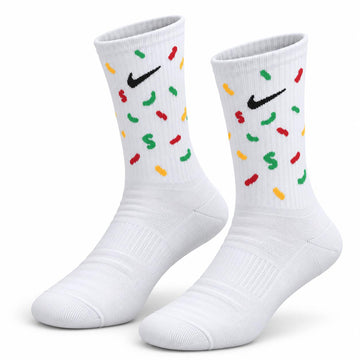 Nike White Sprinkle Socks