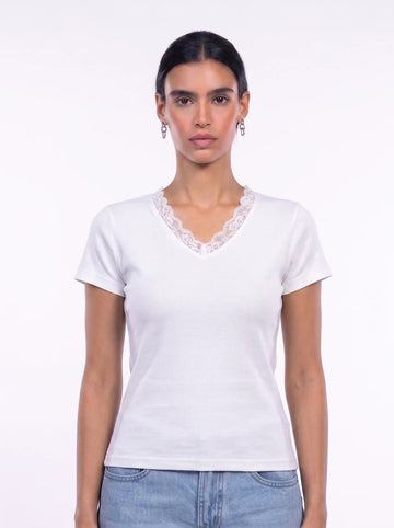 Lace V-neck Top