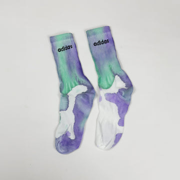 Adidas tie dye white purple