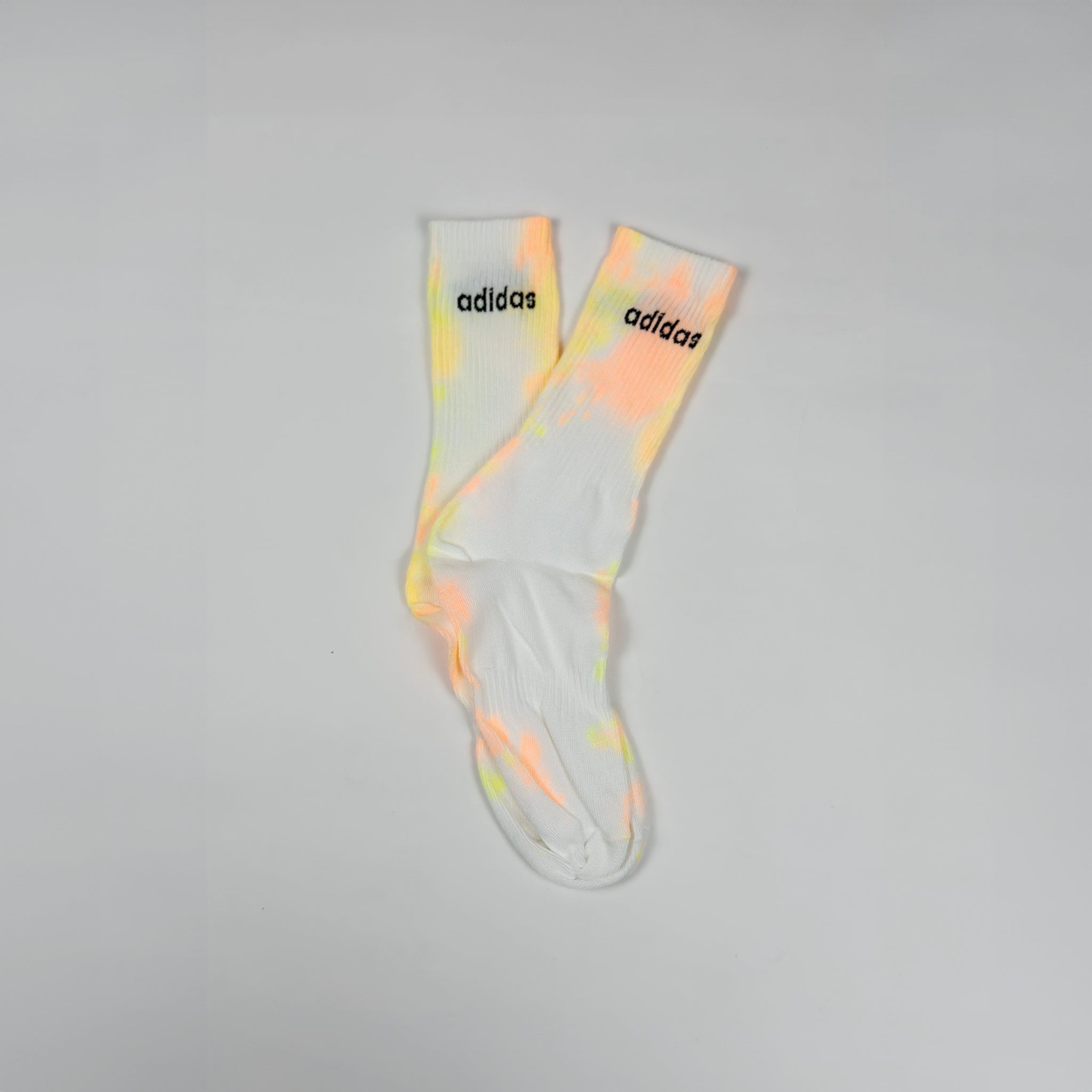 Adidas tie dye white orange