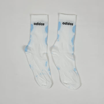 Adidas tie dye white baby blue