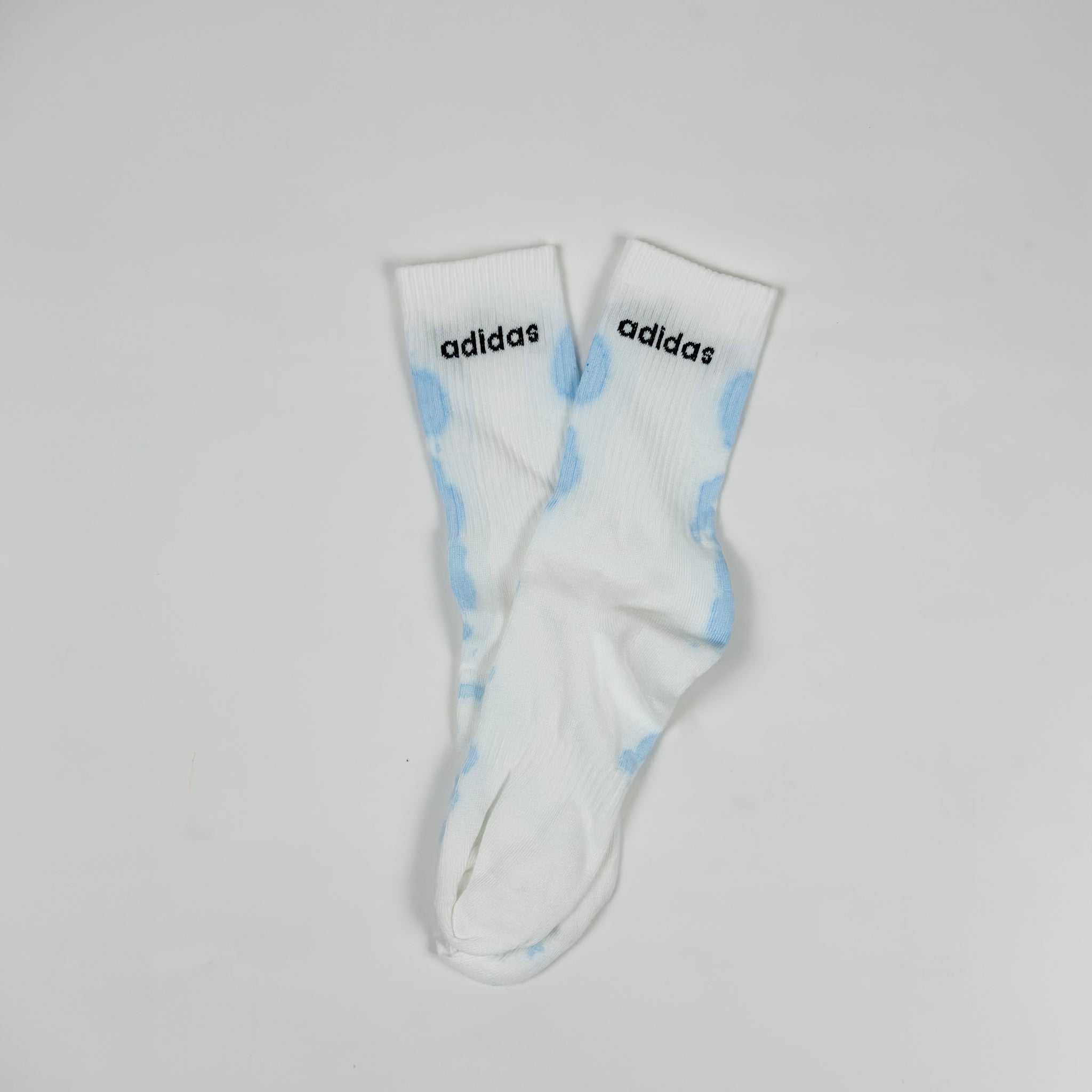 Adidas tie dye white baby blue