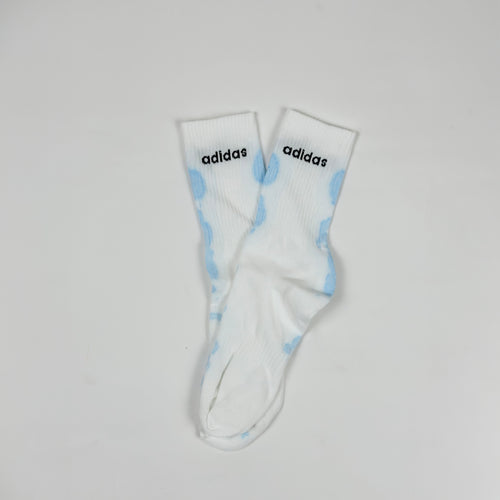 Adidas tie dye white baby blue