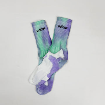 Adidas tie dye white purple