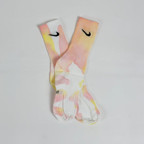Nike tie dye yellow red